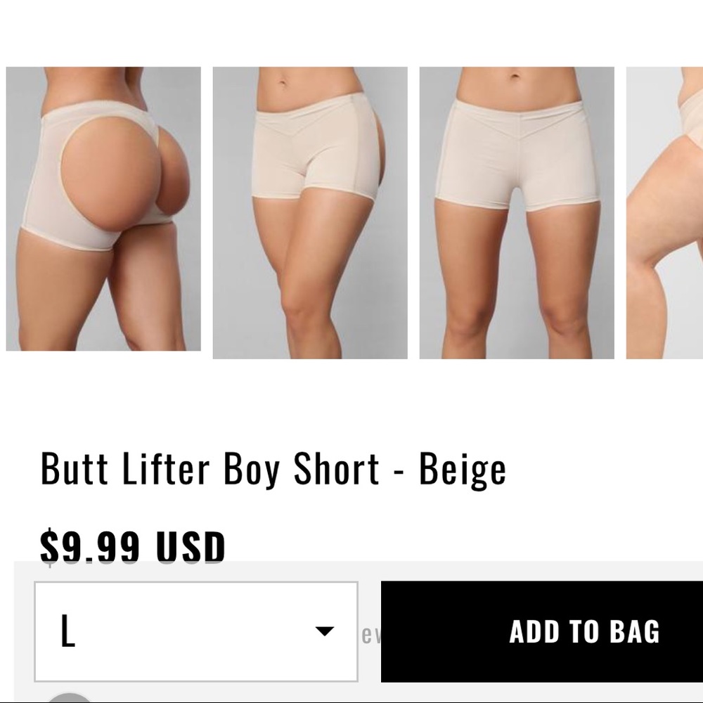 Fashion Nova Butt Lifter Boy Shorts